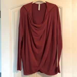 Athleta Cross Front Hooded Pullover, size S